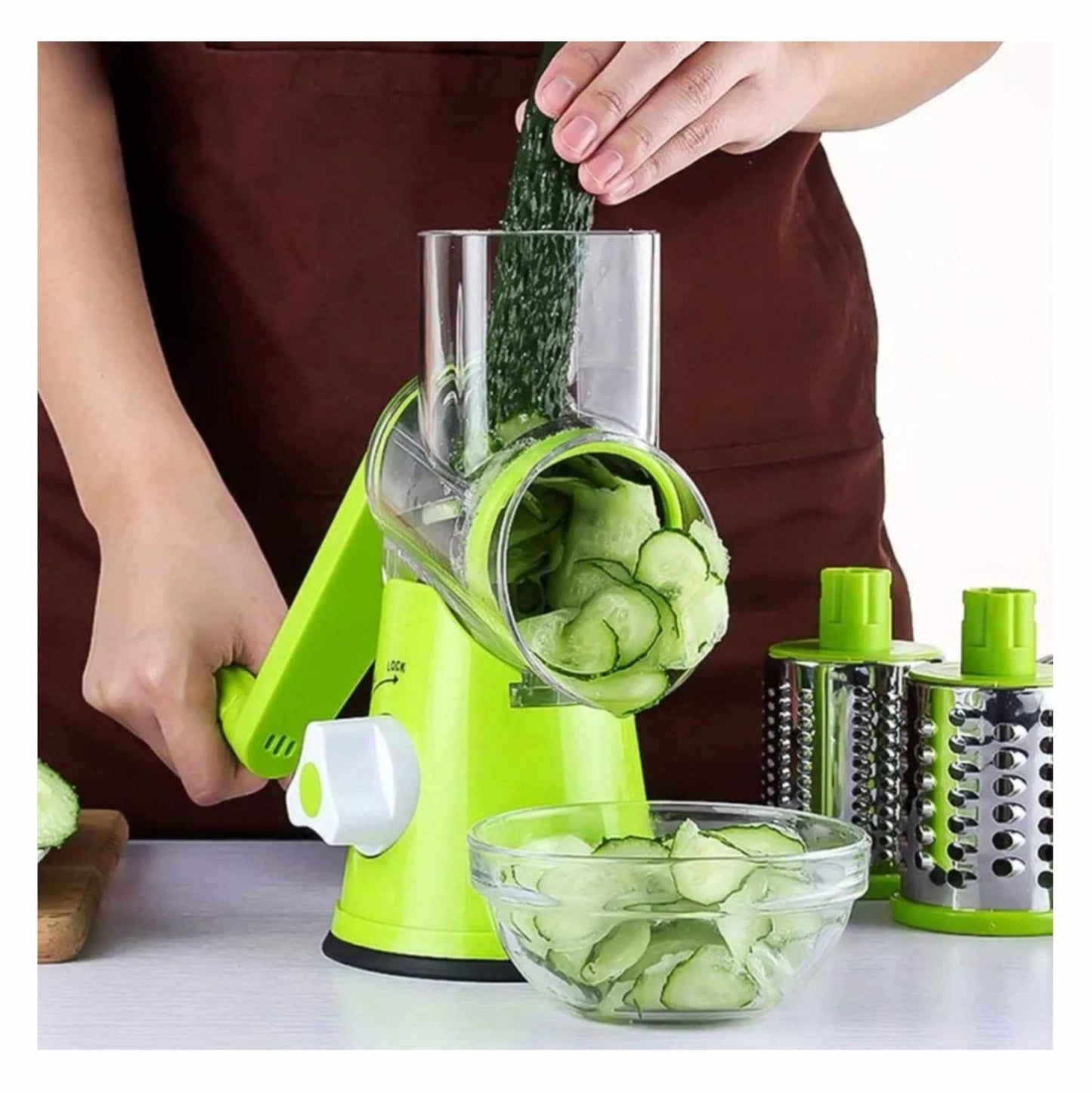 Top-Quality 3-in-1 Vegetable Slicer with Stainless Steel Blades