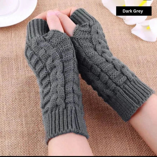 WINTER HALF FINGURE WOOLEN GLOVES