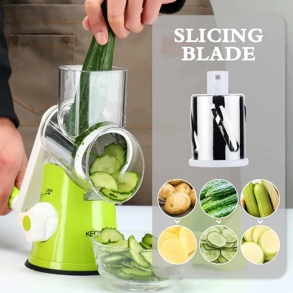 Manual Vegetable Cutter | Multifunctional Rotary Slicer | Random Colors | FREE DELIVERY