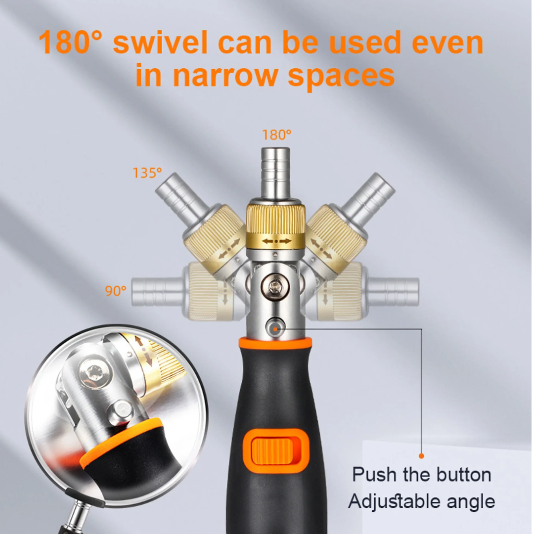 10-in-1 Ratchet Screwdriver Set - Portable Multi-Angle Screwdriver