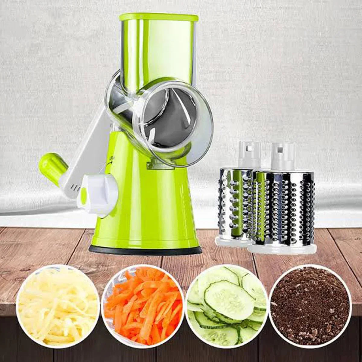 Manual Vegetable Cutter | Multifunctional Rotary Slicer | Random Colors | FREE DELIVERY