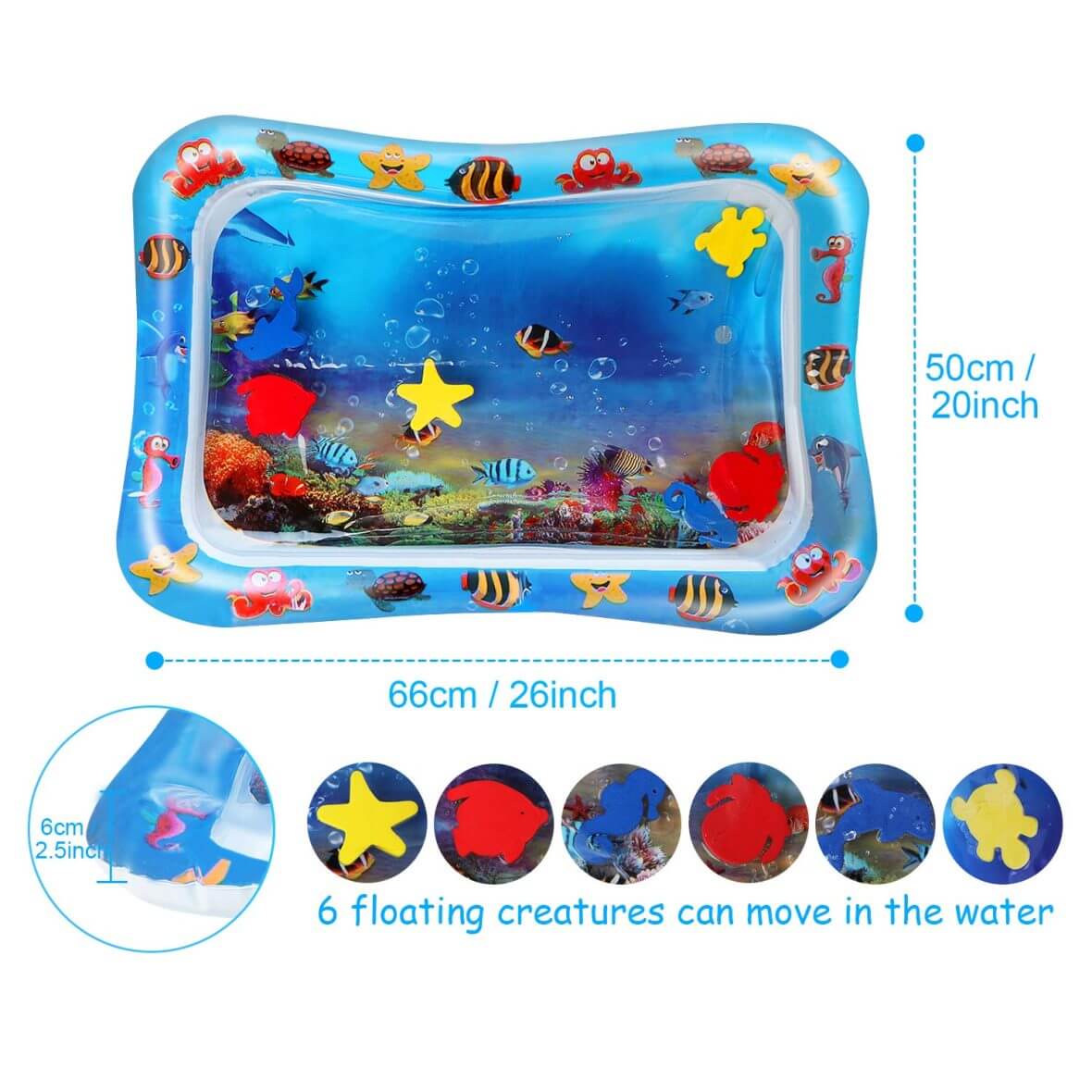 Inflatable Tummy Time Water Mat