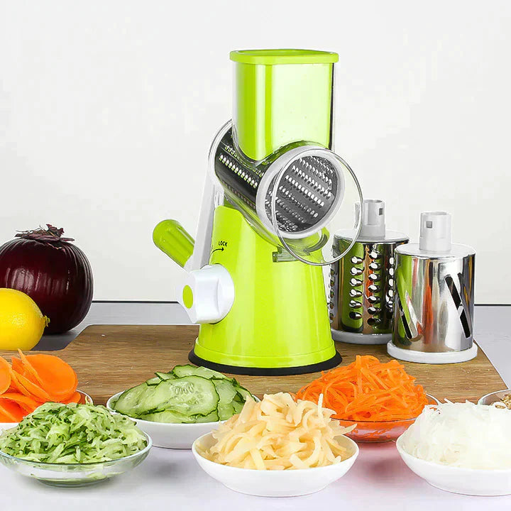 Manual Vegetable Cutter | Multifunctional Rotary Slicer | Random Colors | FREE DELIVERY