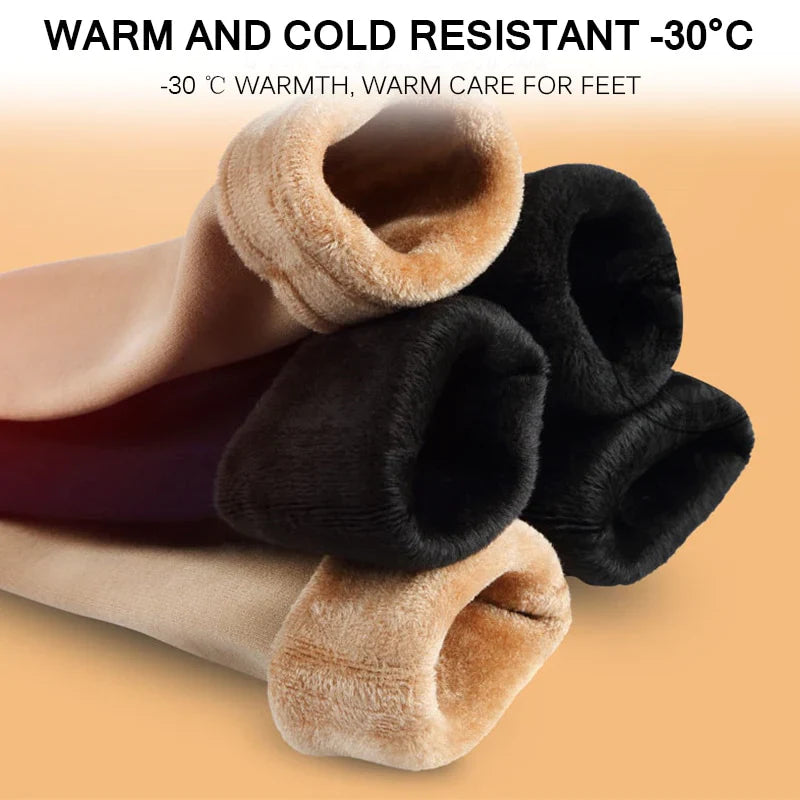 3 Pair/Lot Branded Winter Warm Fleece Thermal Socks