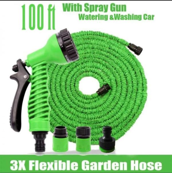 Magic Hose Pipe 100 Ft | Flexible & Durable Garden Hose (Random Color)