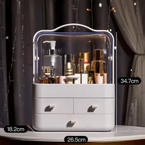 Acrylic Double Door Cosmetic Organizer + FREE rotating organizer